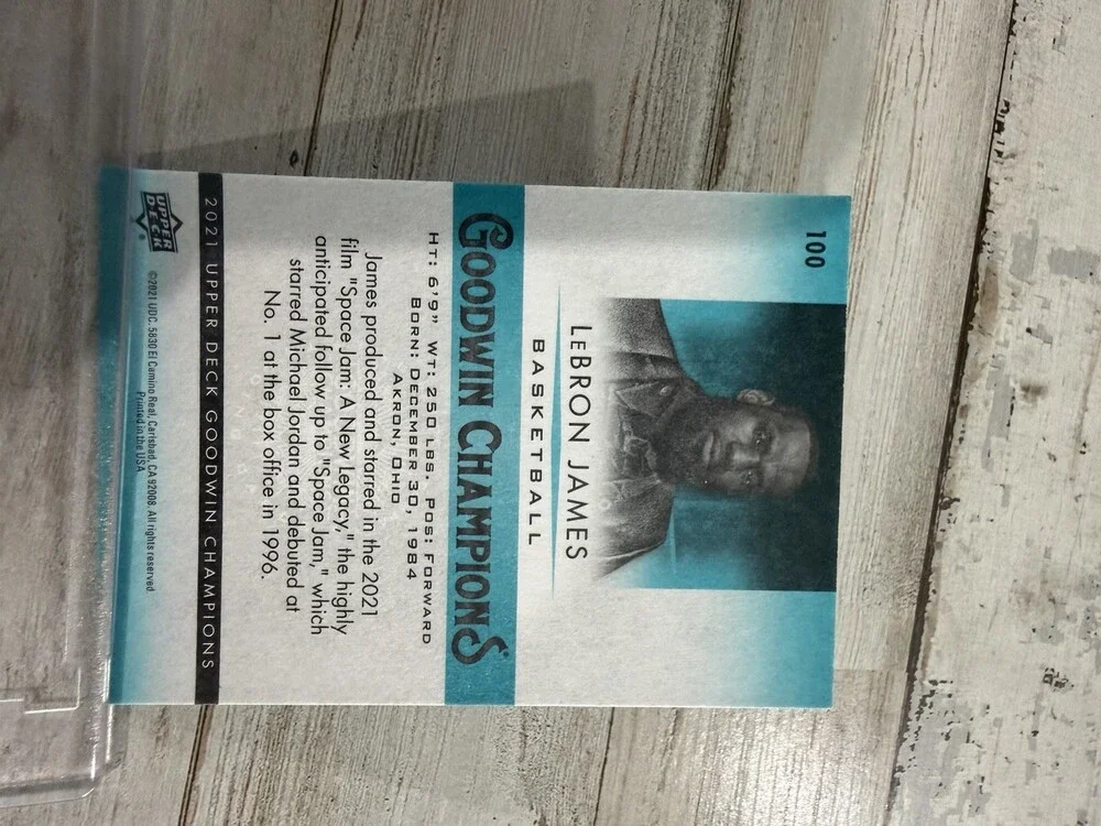2021 Upper Deck Goodwin Champions LeBron James #100 Basketball Card